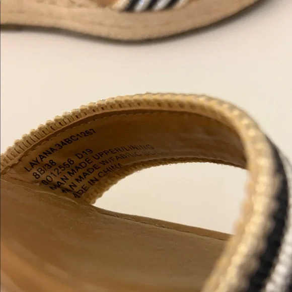 BCBGeneration Metallic Striped Espadrille Wedges - Picture 5 of 5